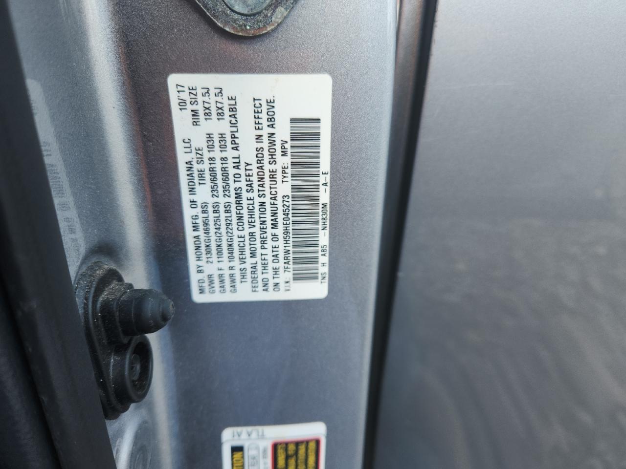 2017 HONDA CR-V