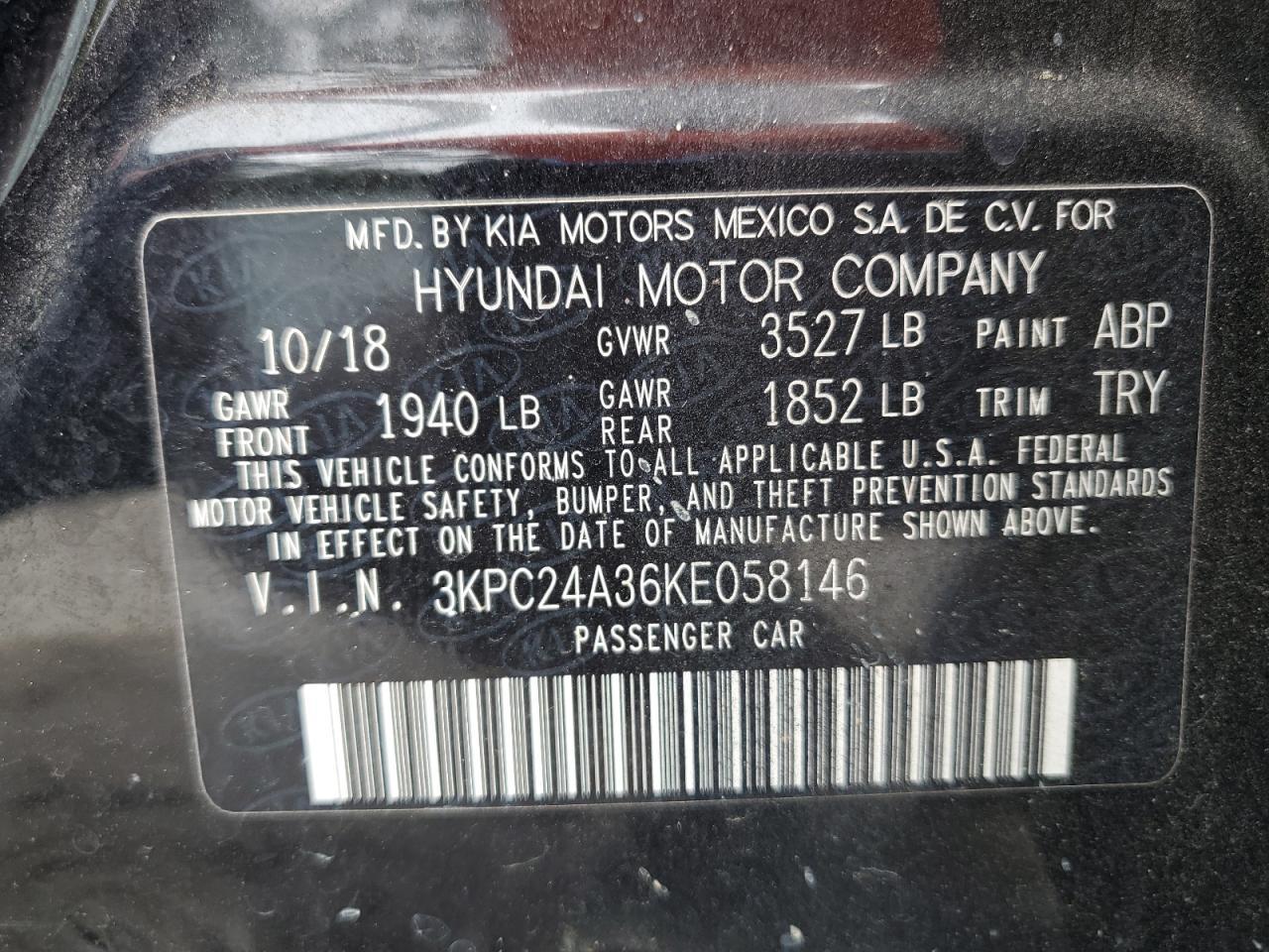 2019 HYUNDAI ACCENT