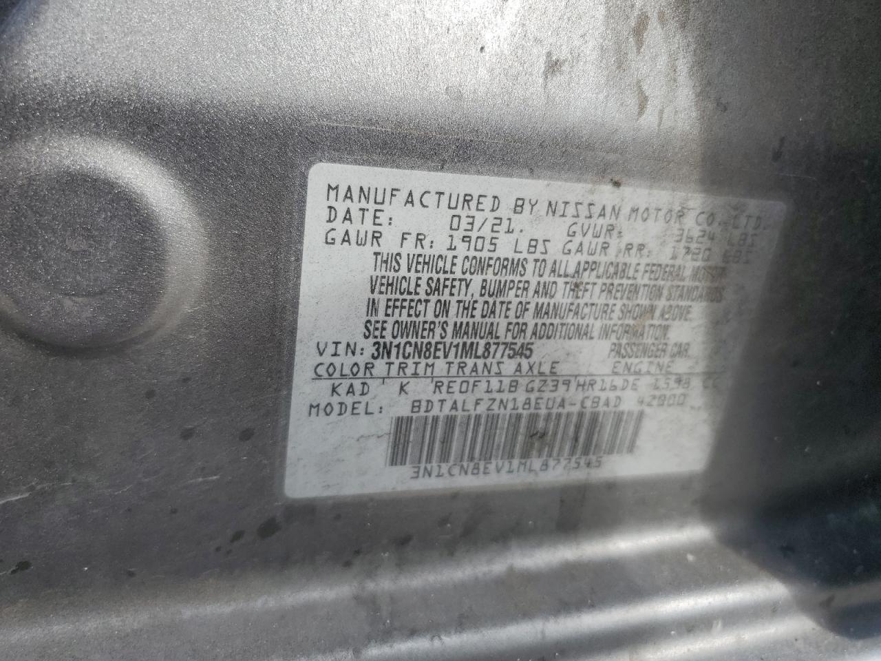 2021 NISSAN VERSA