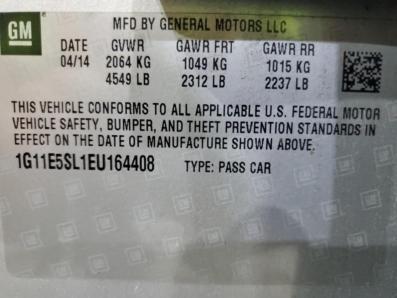 2014 CHEVROLET MALIBU