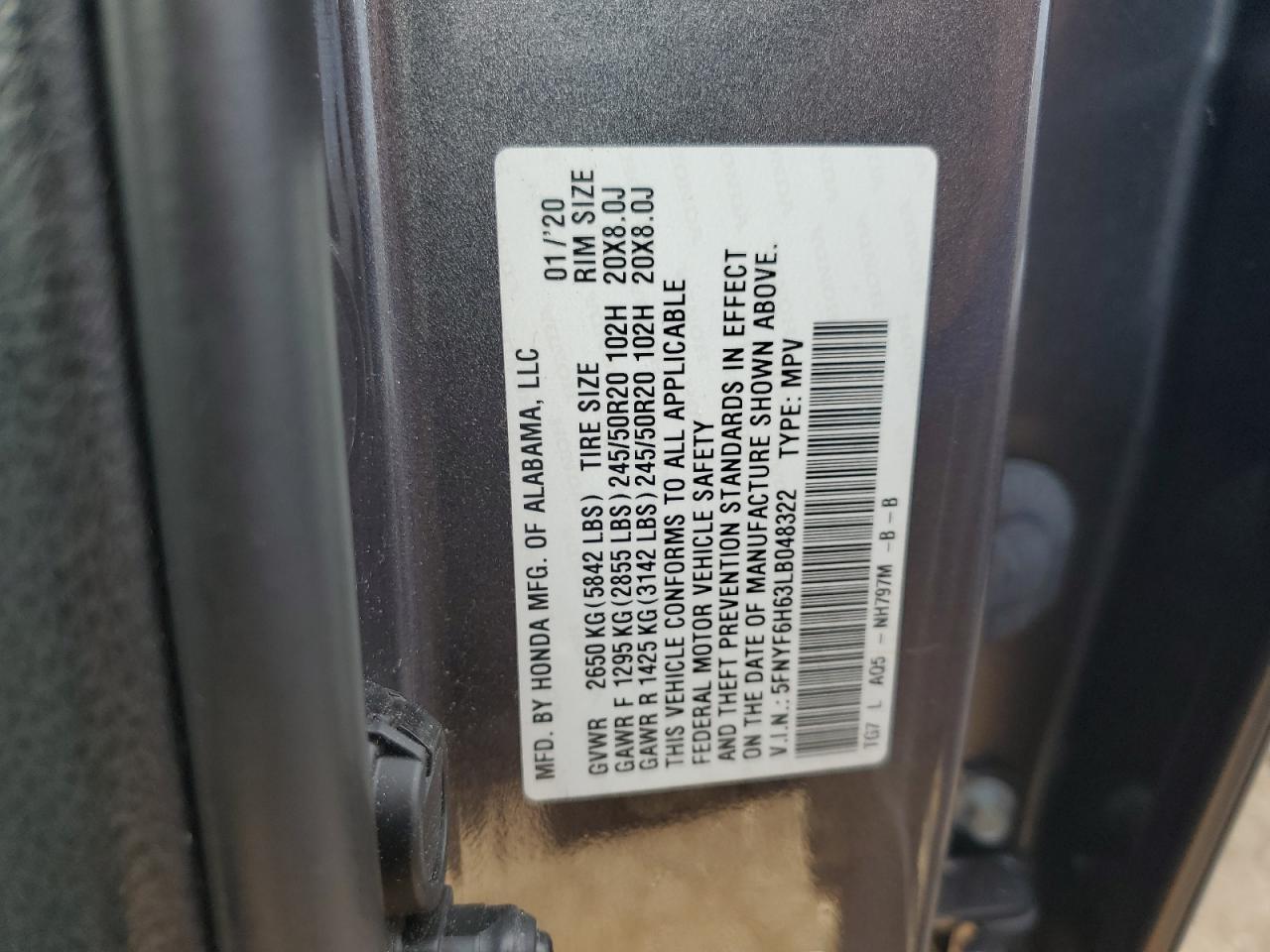 2020 HONDA PILOT