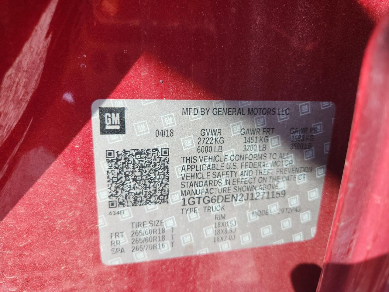 2018 GMC CANYON