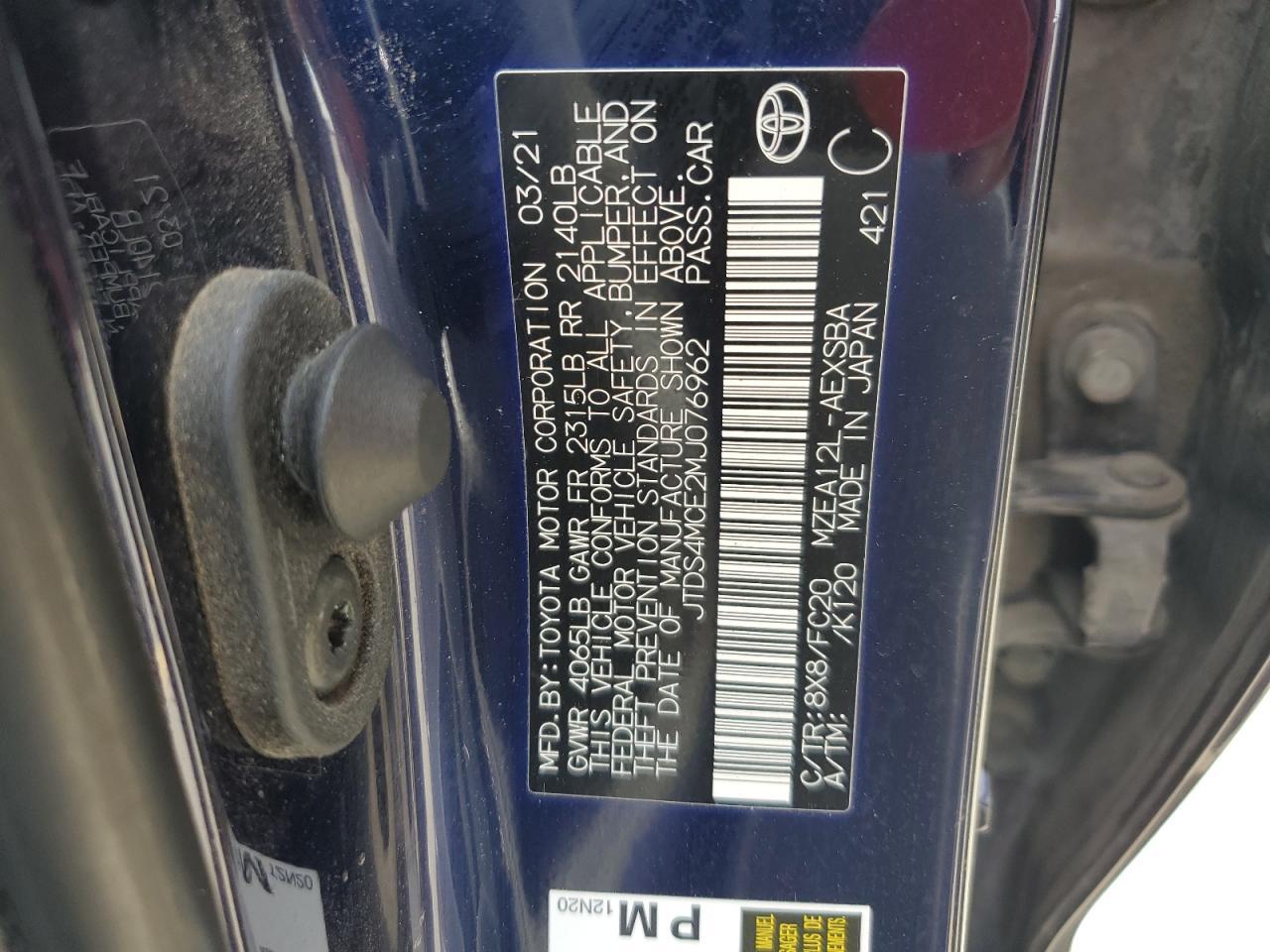 2021 TOYOTA COROLLA