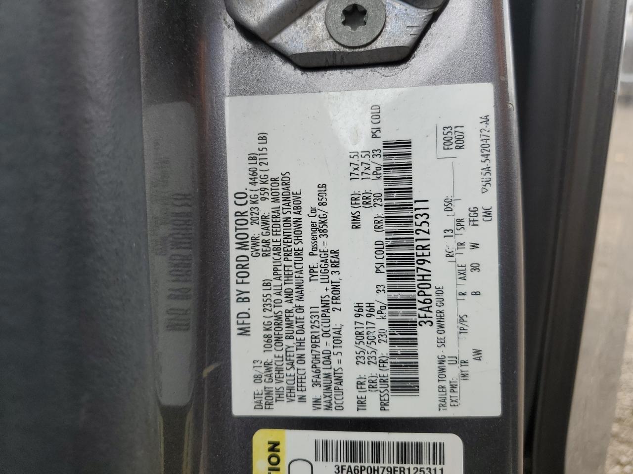 2014 FORD FUSION