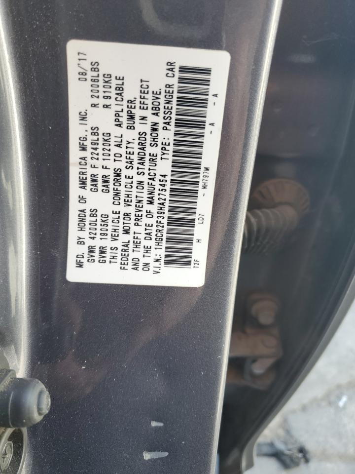 2017 HONDA ACCORD