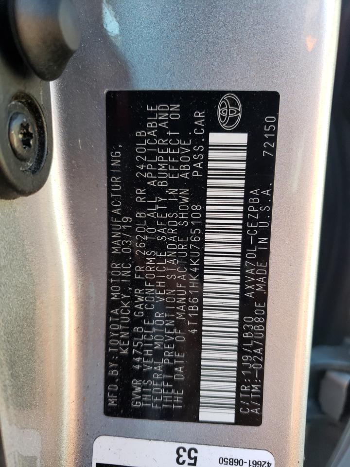 2019 TOYOTA CAMRY