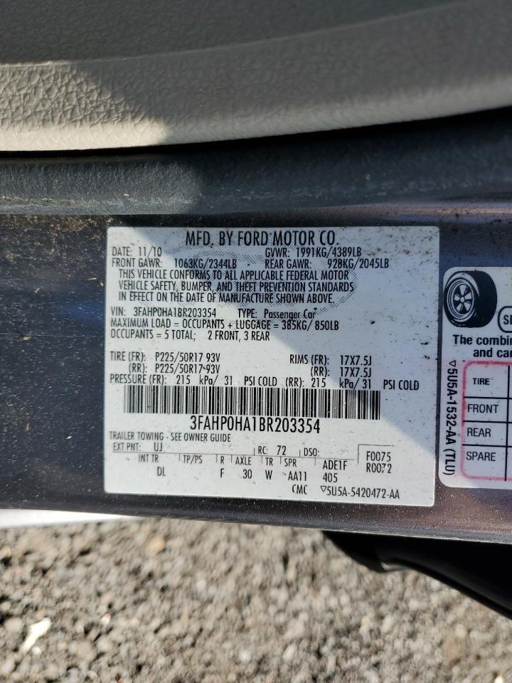 2011 FORD FUSION
