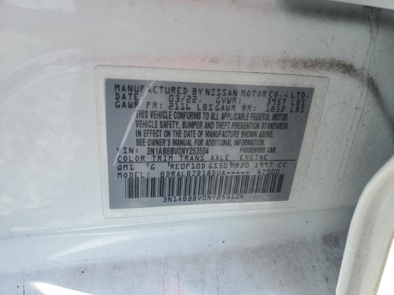 2022 NISSAN SENTRA