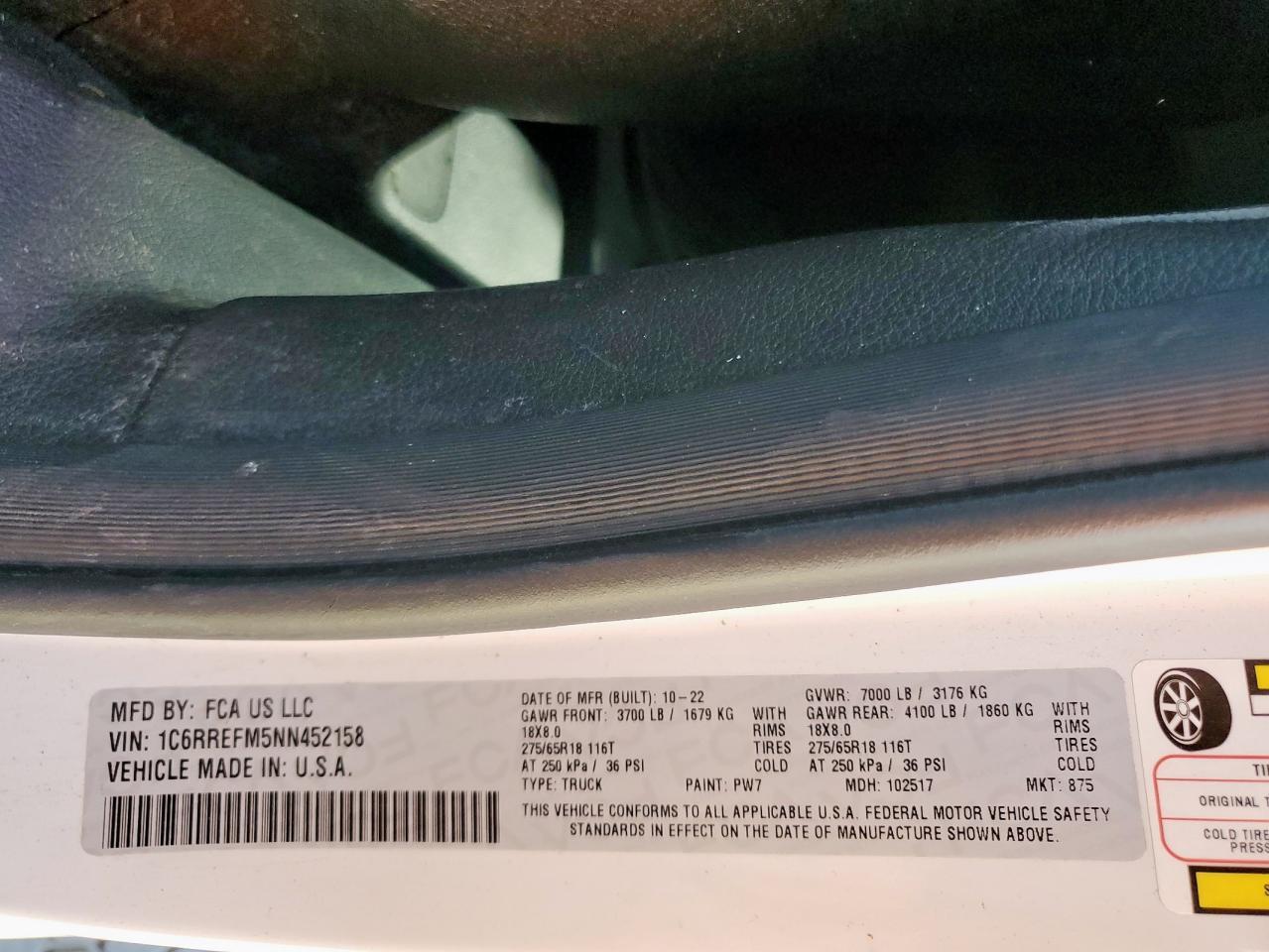 2022 RAM 1500