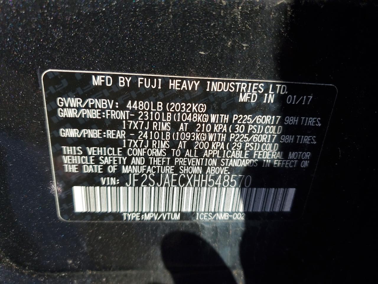2017 SUBARU FORESTER