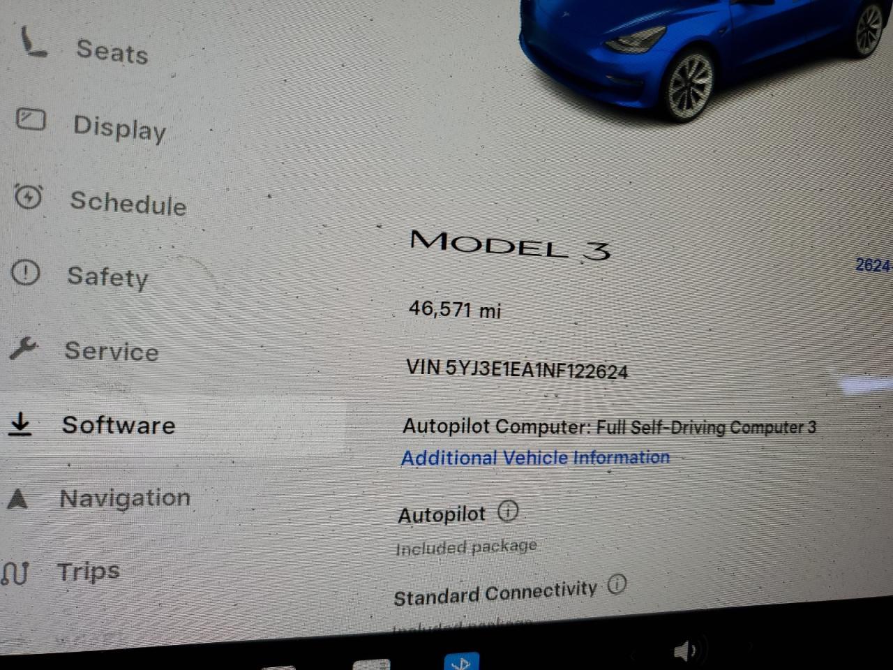 2022 TESLA MODEL 3