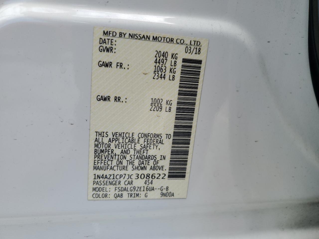 2018 NISSAN LEAF