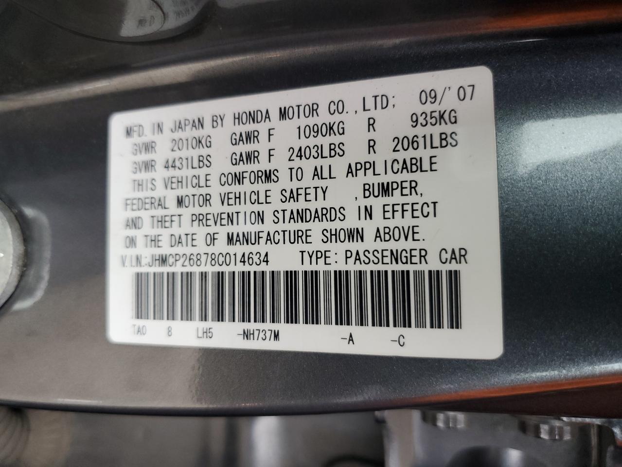 2008 HONDA ACCORD