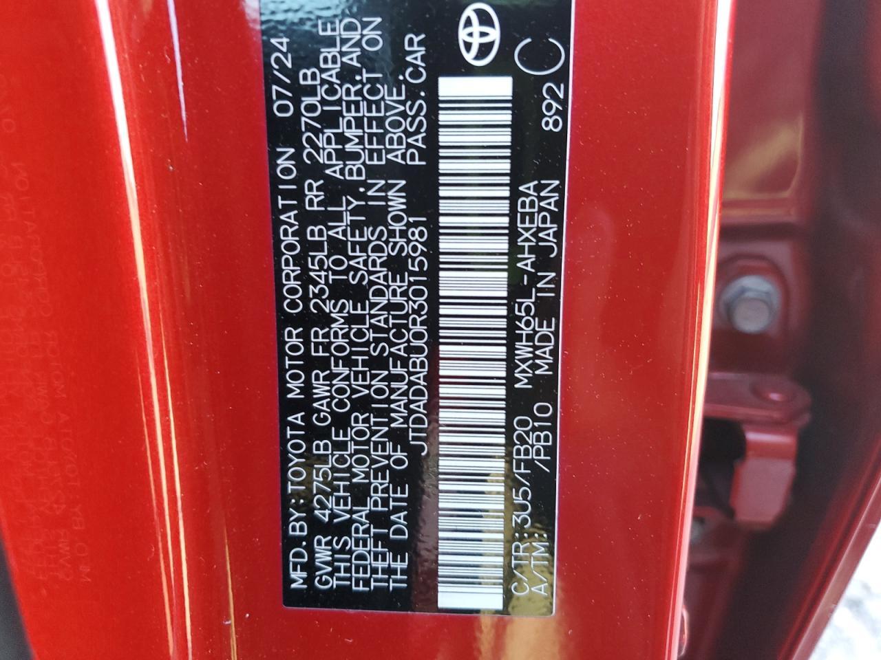 2024 TOYOTA PRIUS
