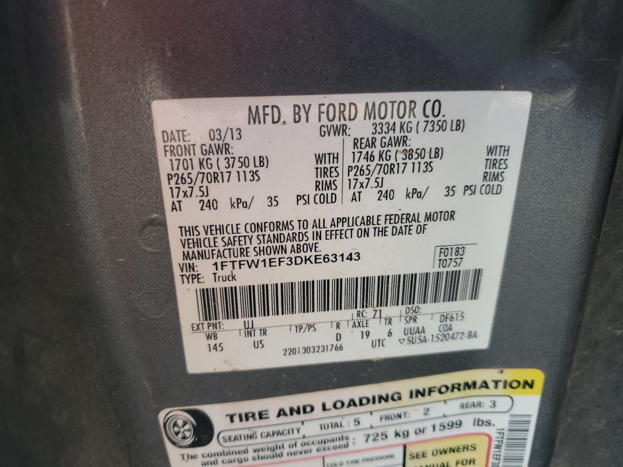 2013 FORD F-150