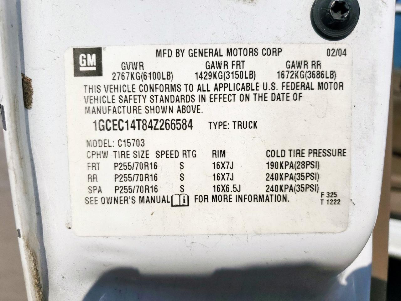 2004 CHEVROLET Silverado