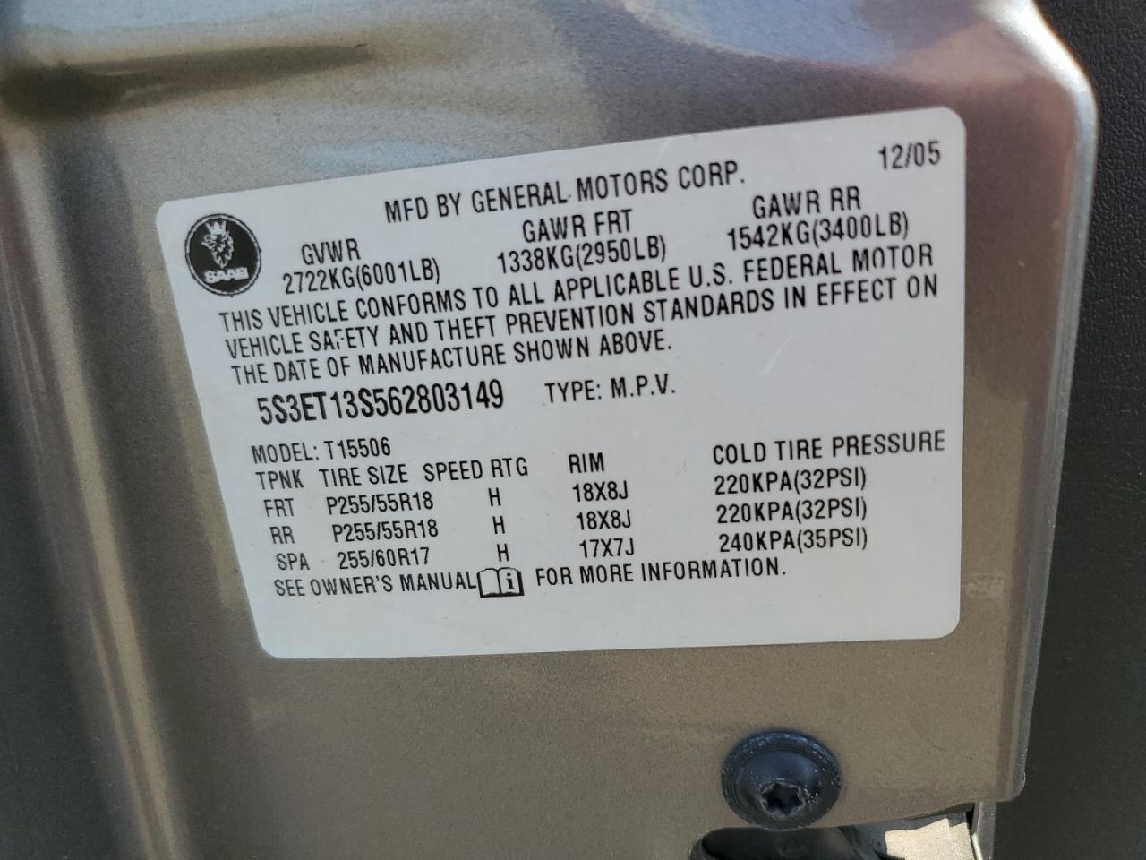 2006 SAAB 9-7x