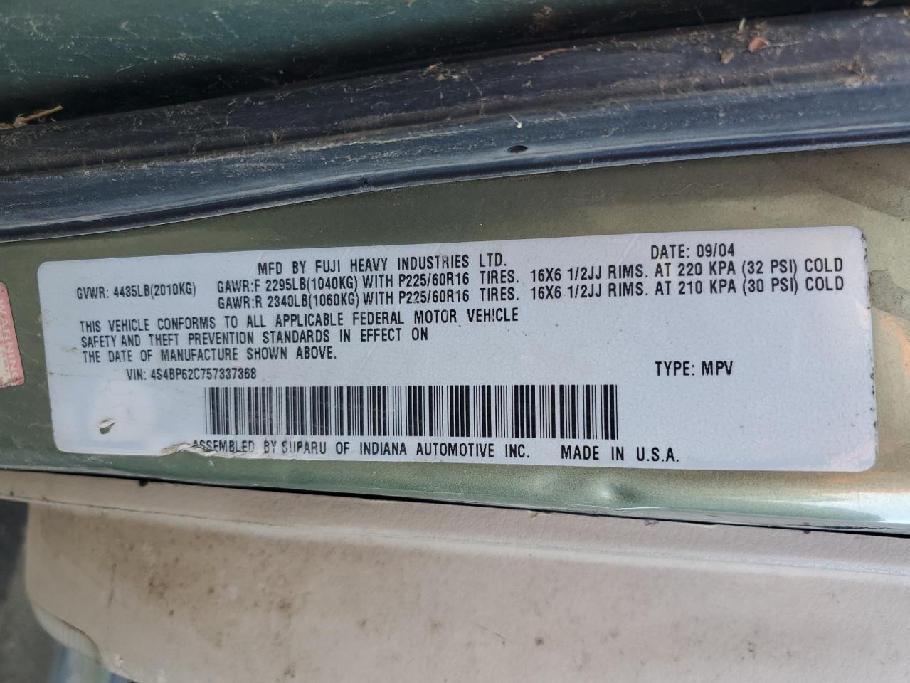2005 SUBARU Legacy