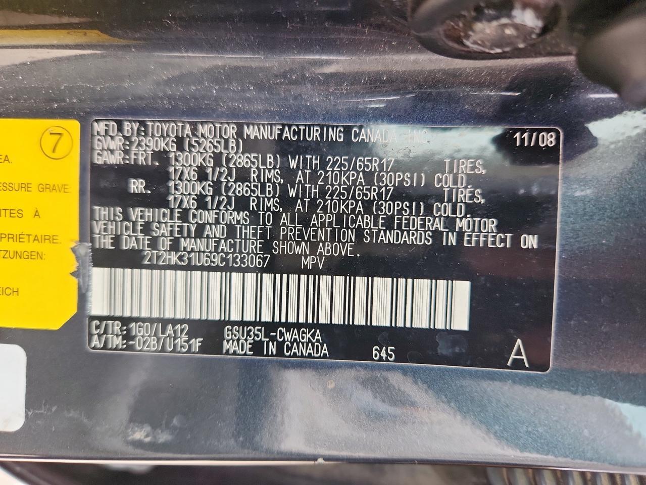2009 LEXUS RX 350