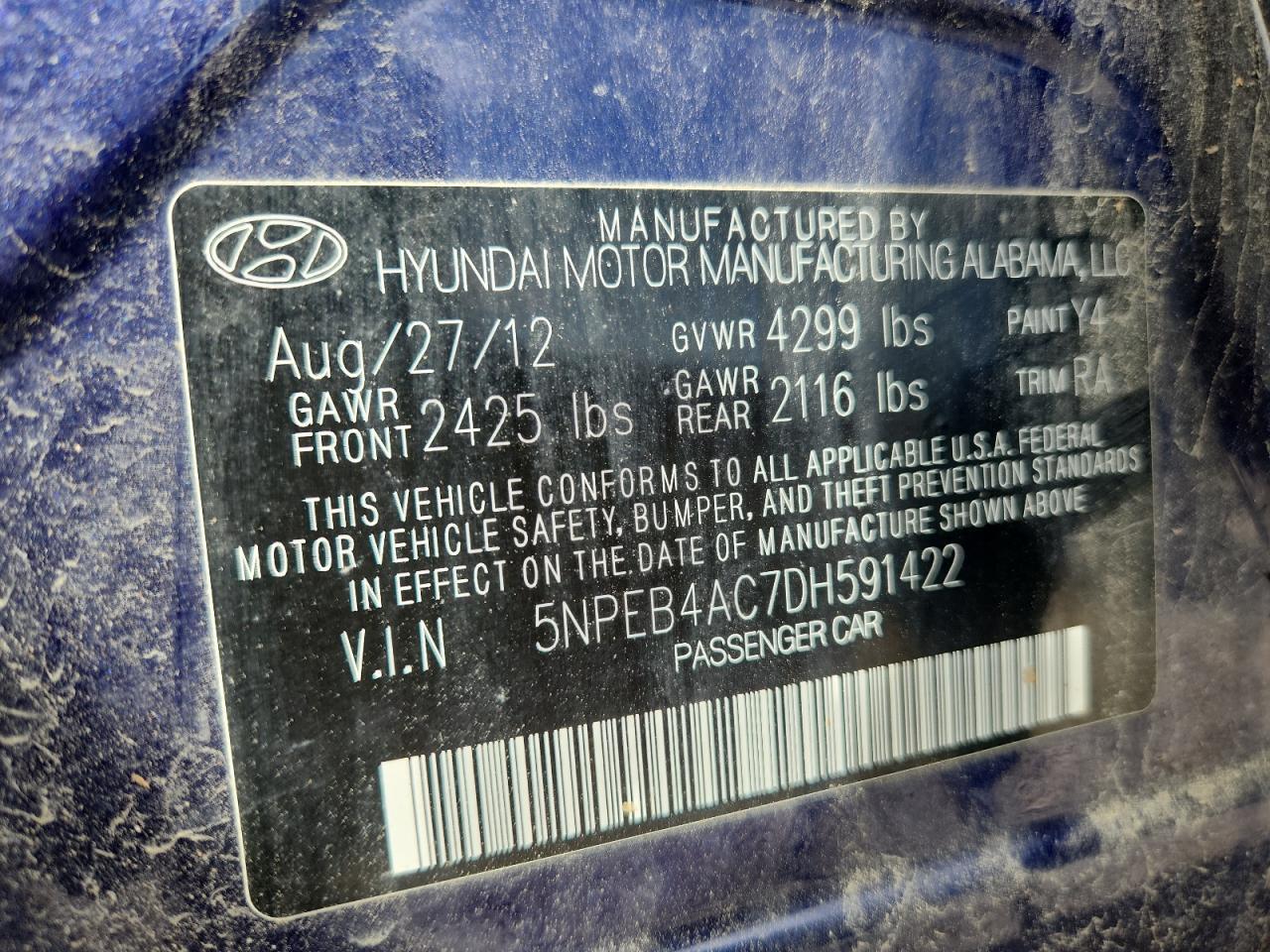 2013 HYUNDAI SONATA