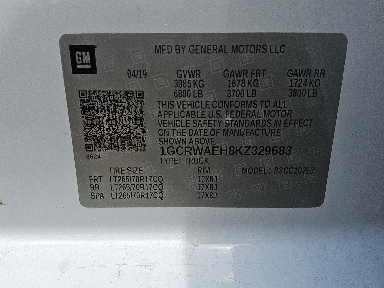 2019 CHEVROLET Silverado