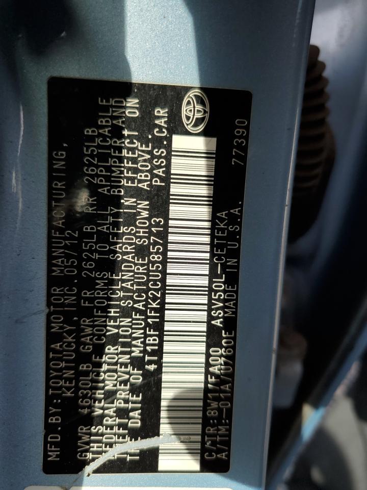 2012 TOYOTA CAMRY