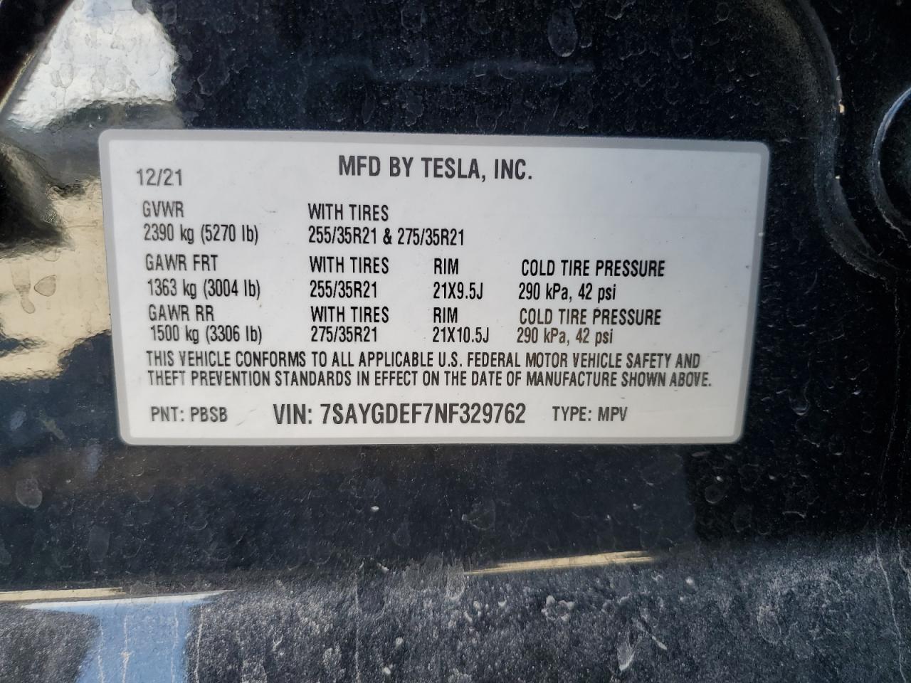 2022 TESLA MODEL Y