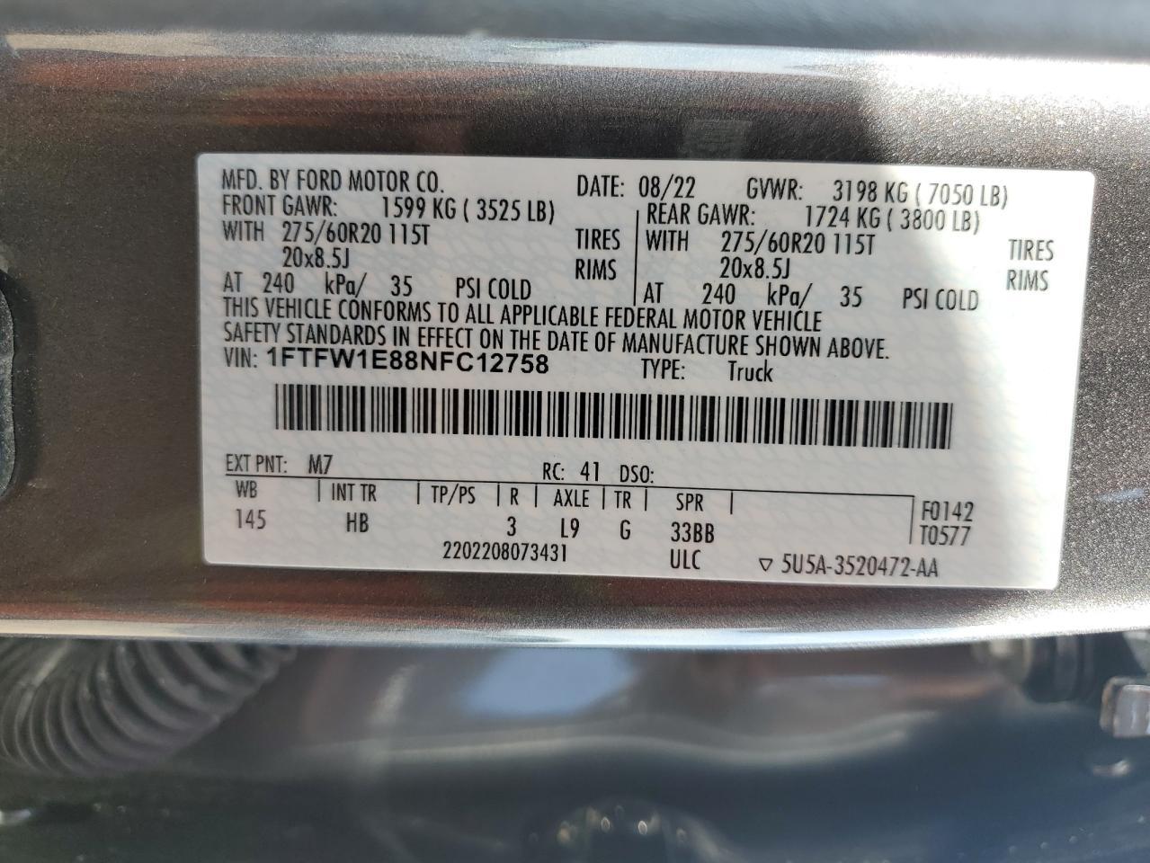 2022 FORD F-150