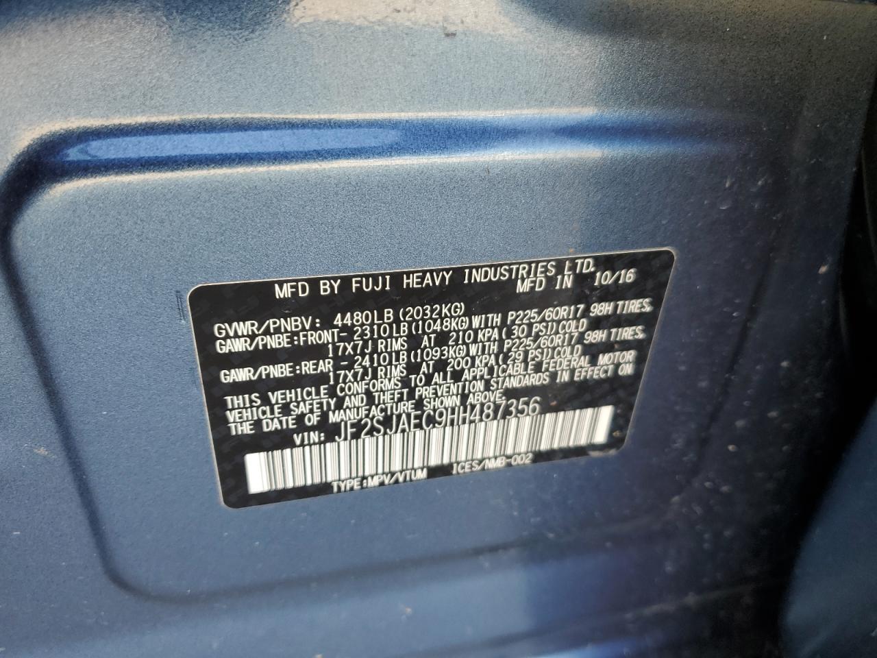 2017 SUBARU FORESTER