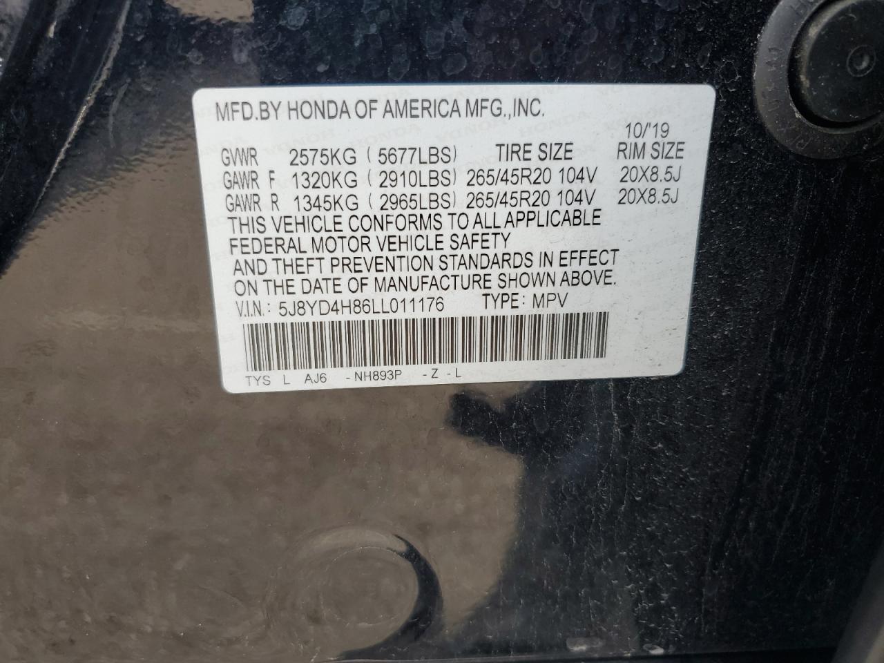 2020 ACURA MDX