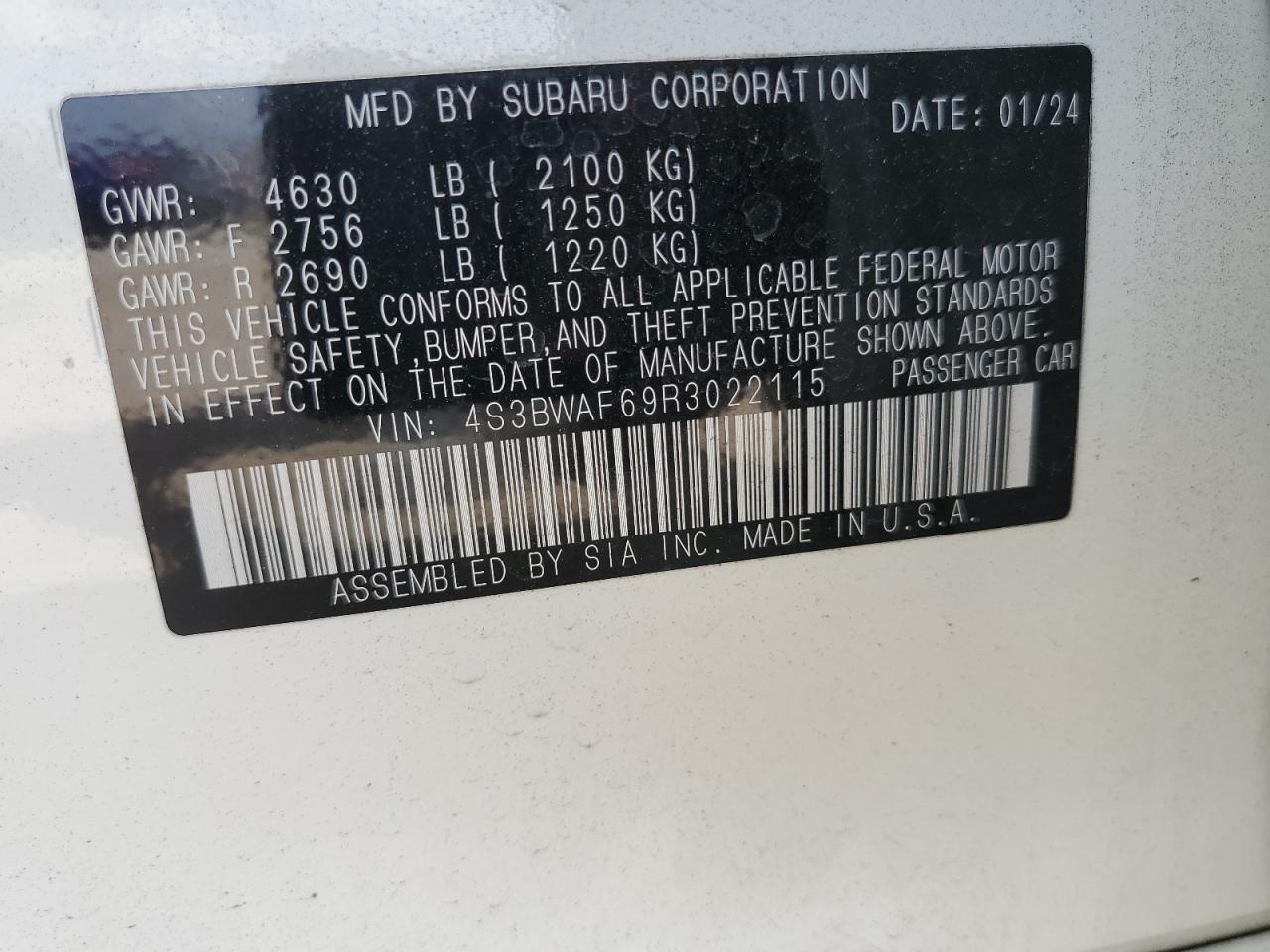 2024 SUBARU Legacy