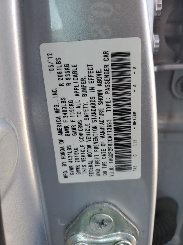 2012 HONDA ACCORD