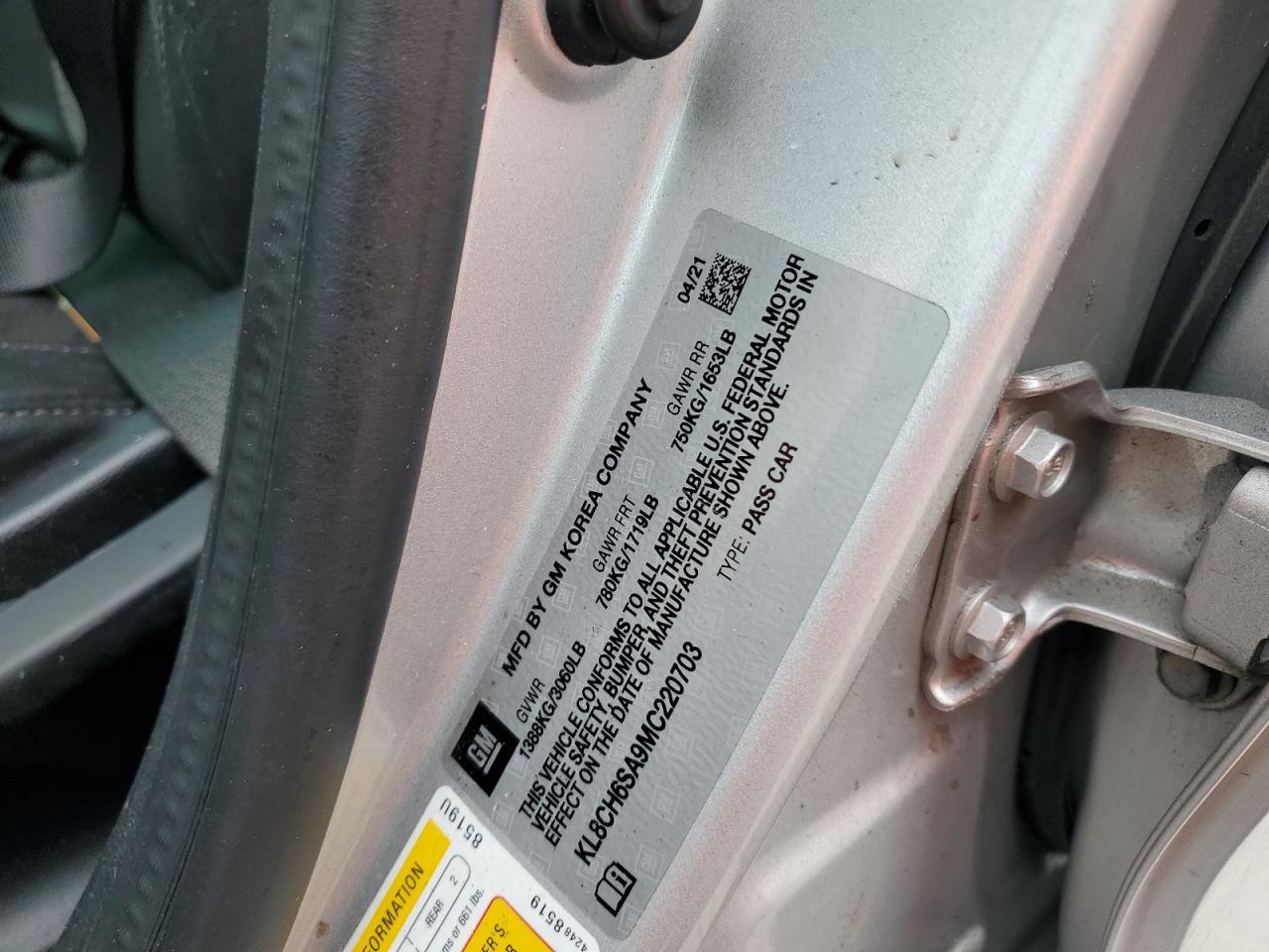 2021 CHEVROLET Spark