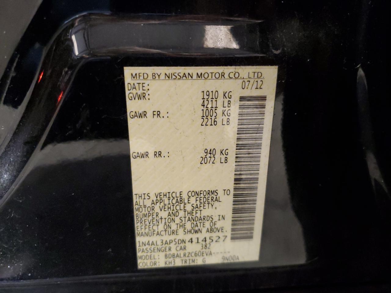2013 NISSAN ALTIMA