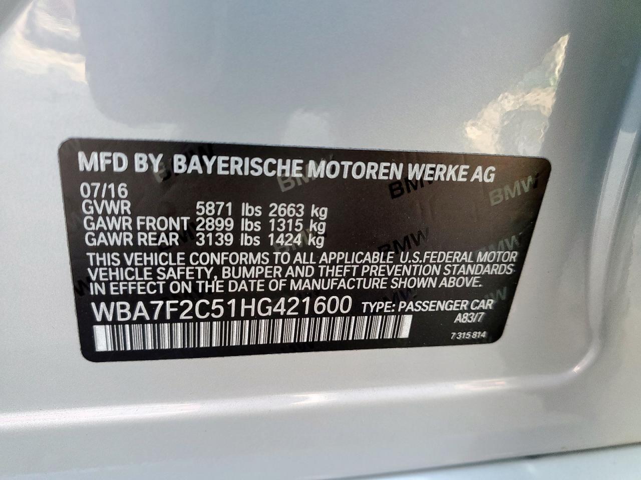 2017 BMW 7 series