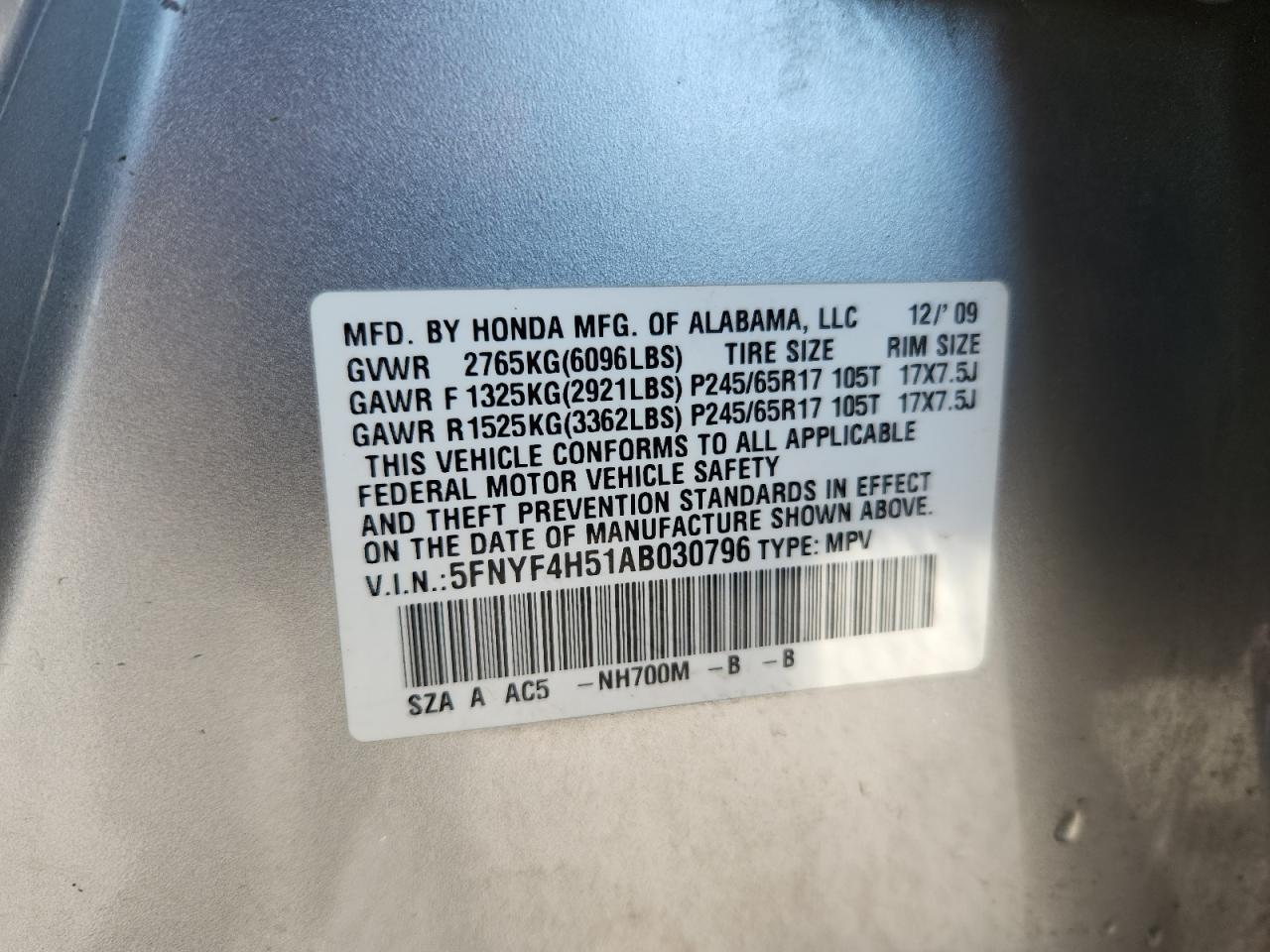 2010 HONDA PILOT