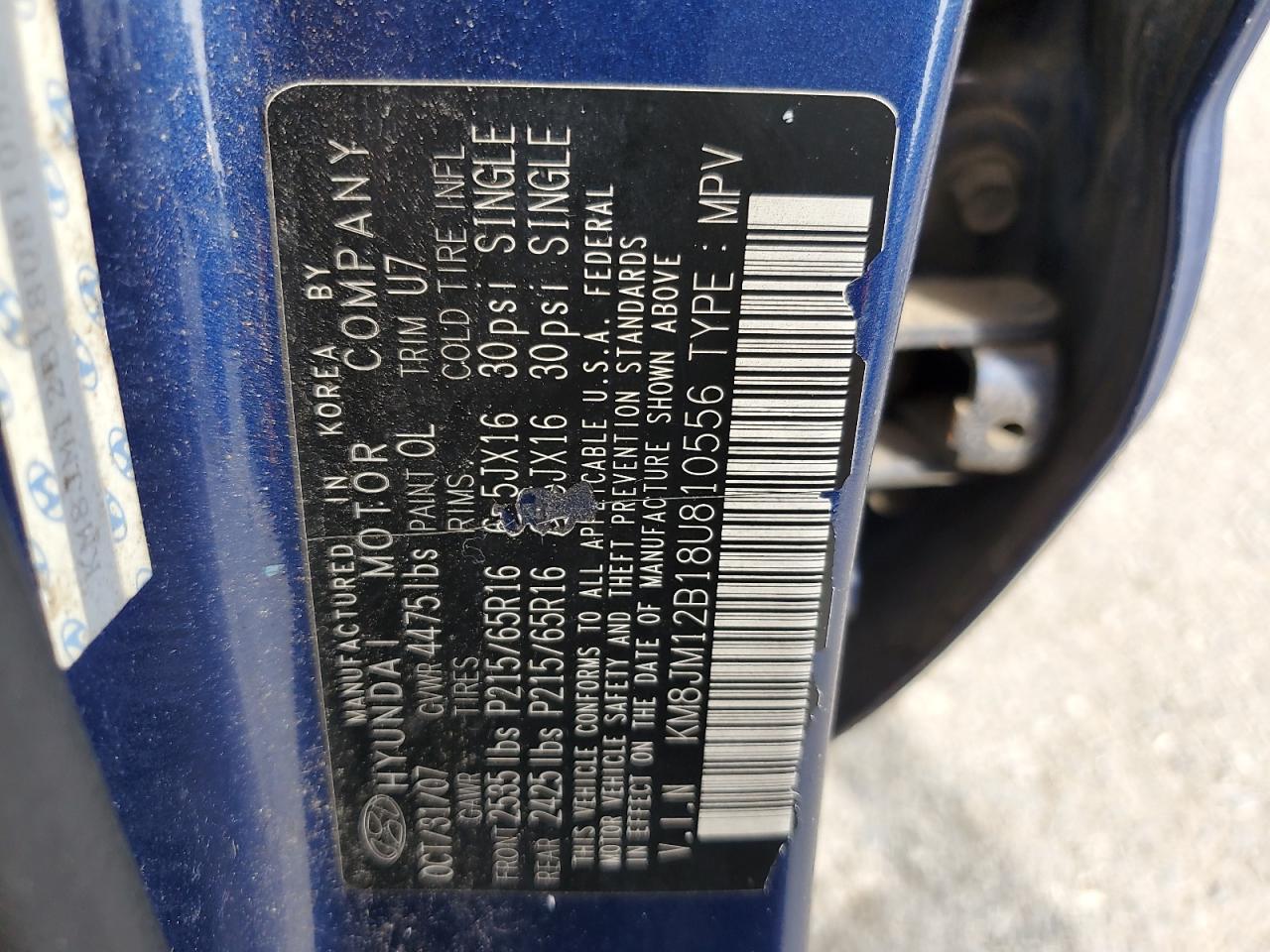 2008 HYUNDAI TUCSON
