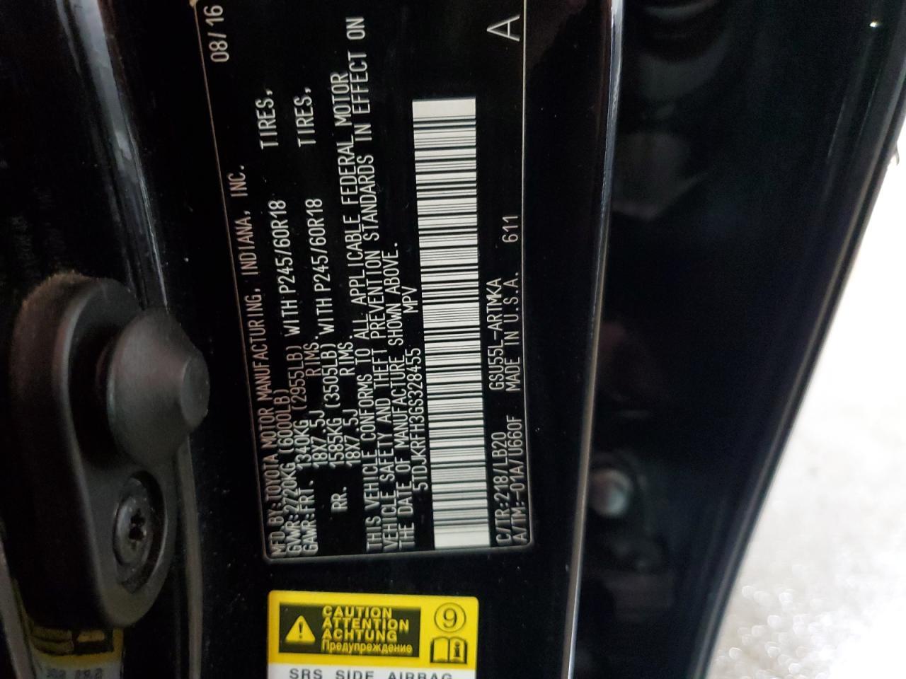 2016 TOYOTA HIGHLANDER