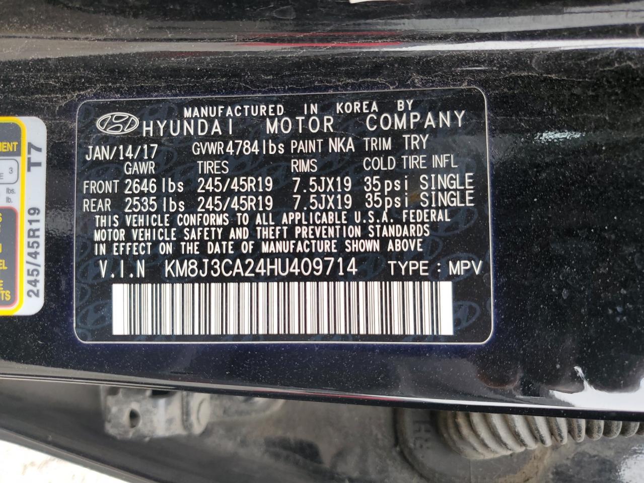 2017 HYUNDAI TUCSON