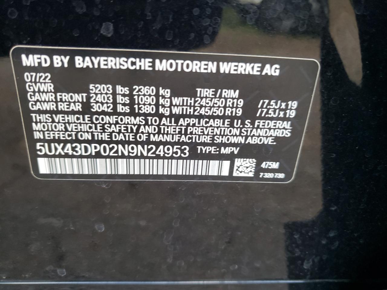 2022 BMW X3