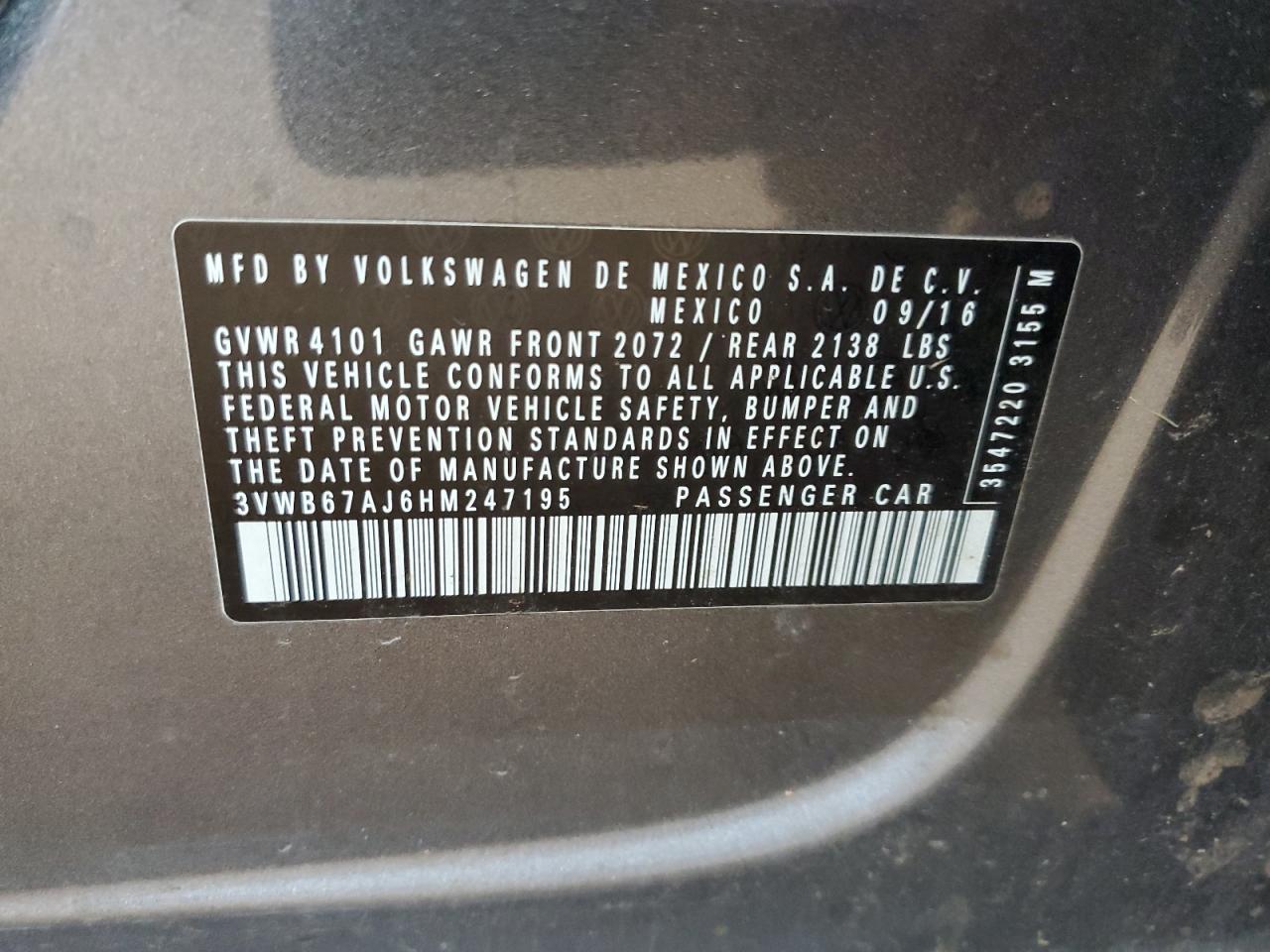 2017 VOLKSWAGEN JETTA