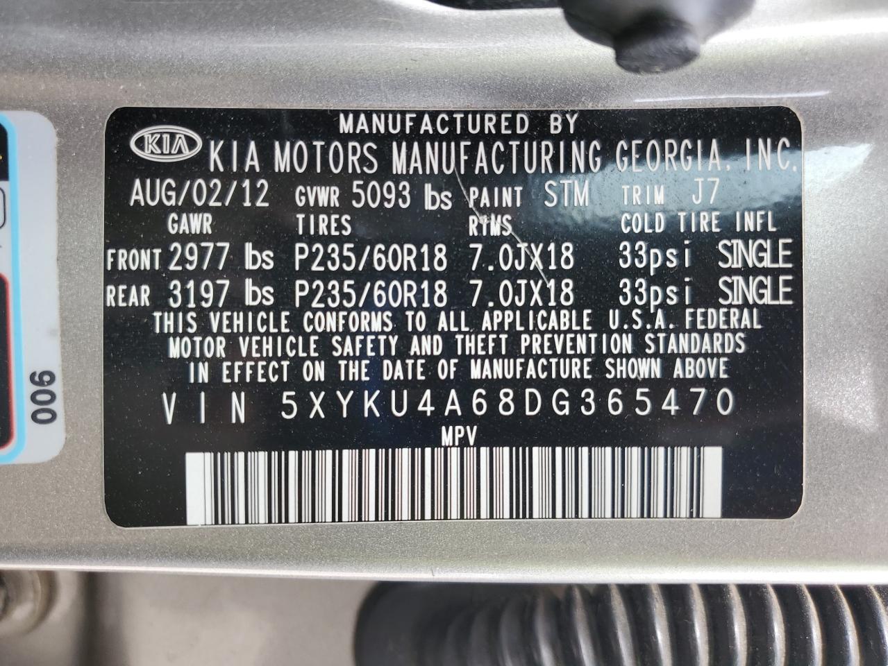 2013 KIA SORENTO