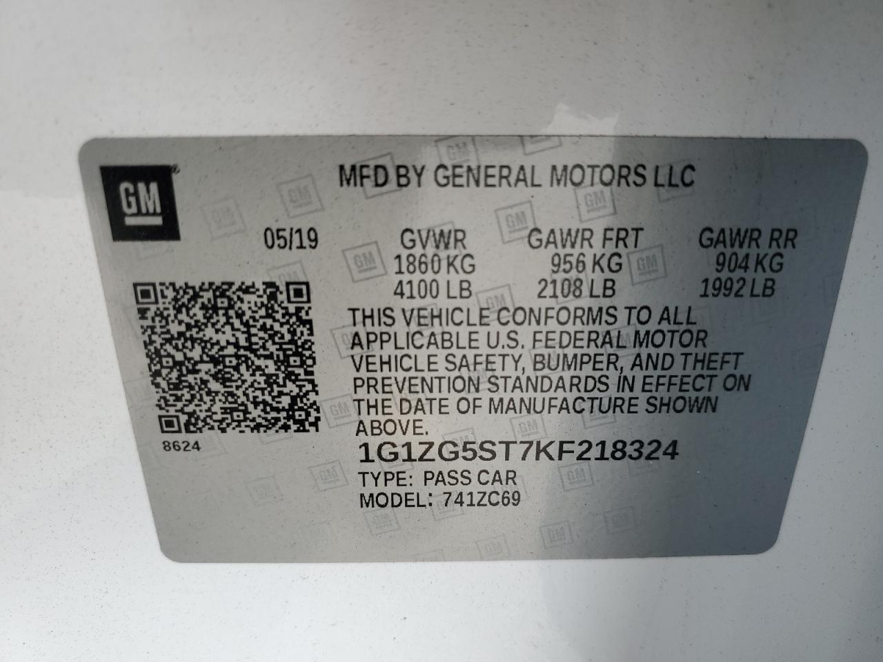 2019 CHEVROLET MALIBU