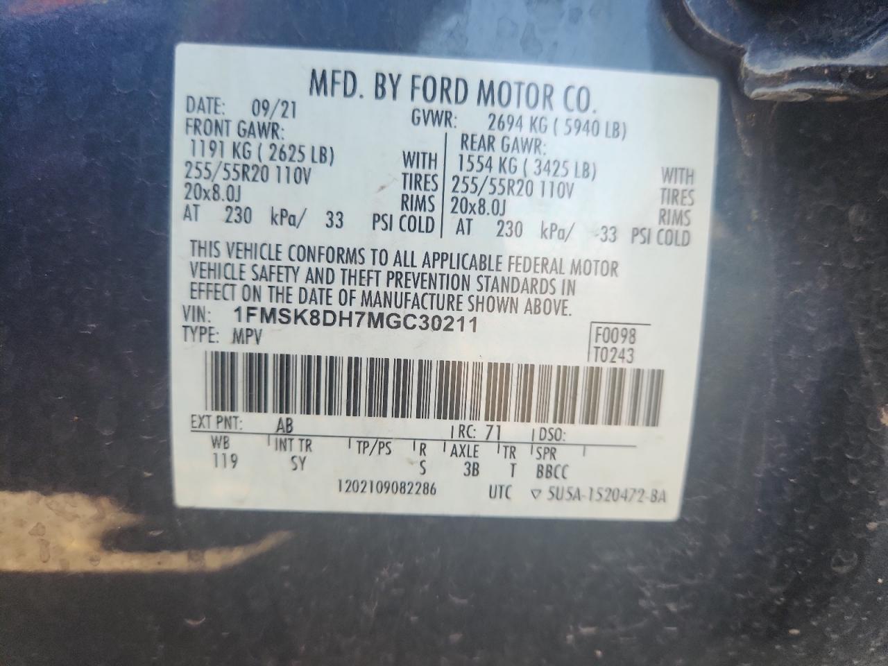 2021 FORD EXPLORER