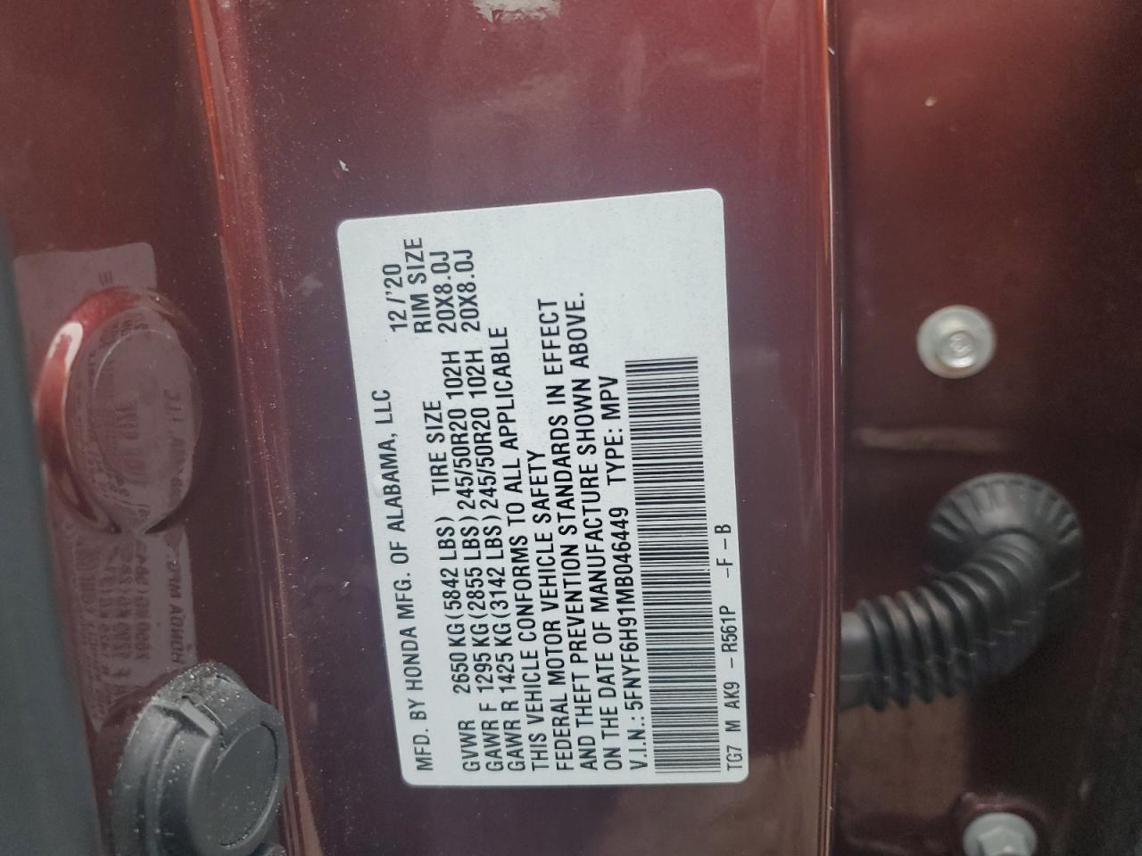2021 HONDA PILOT