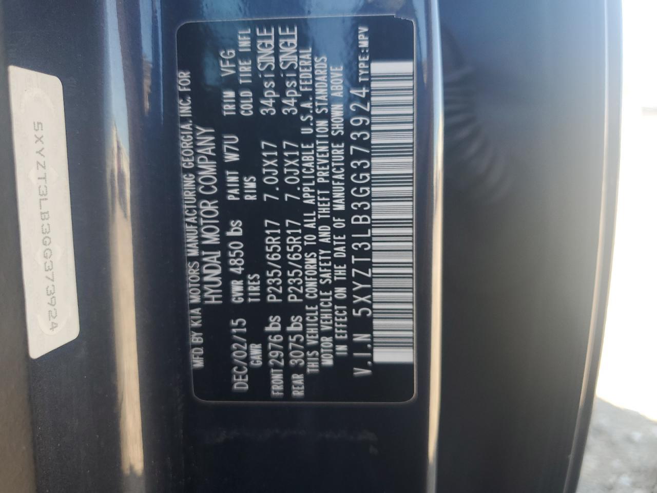2016 HYUNDAI SANTA FE