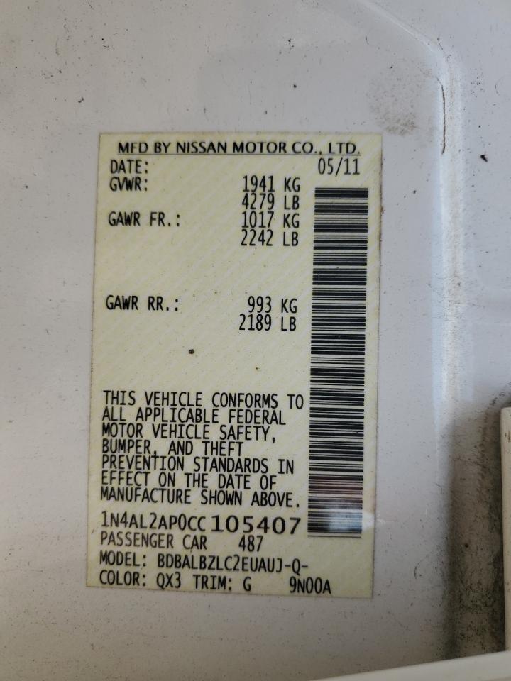 2012 NISSAN ALTIMA