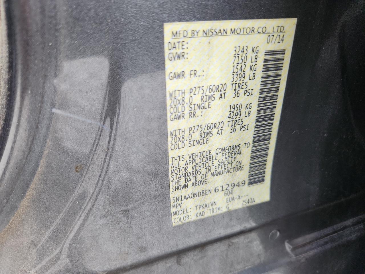 2014 NISSAN Armada