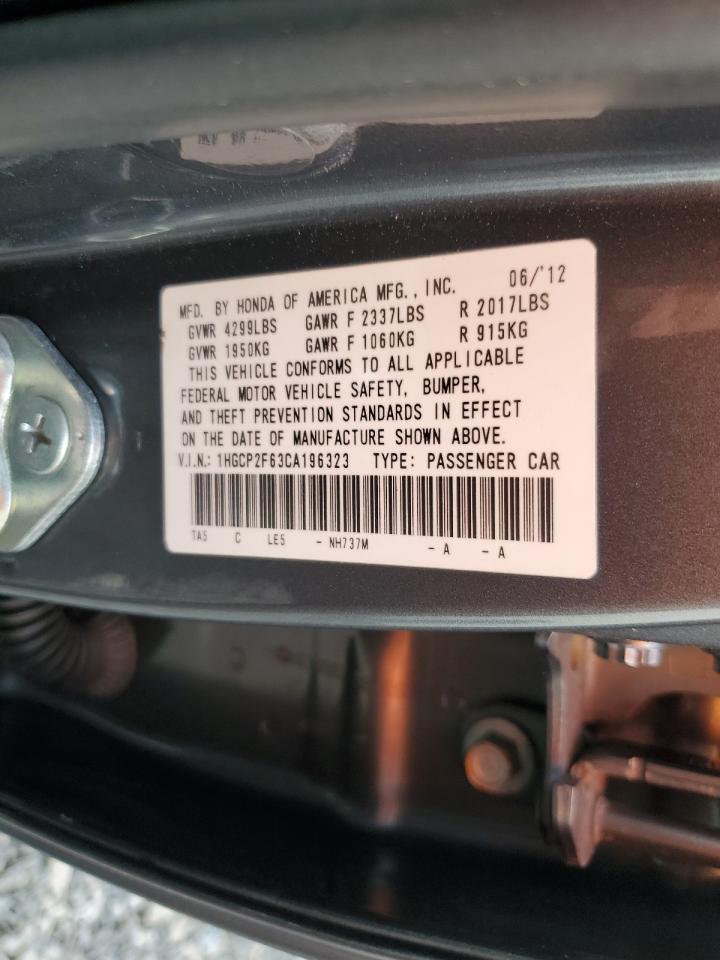 2012 HONDA ACCORD