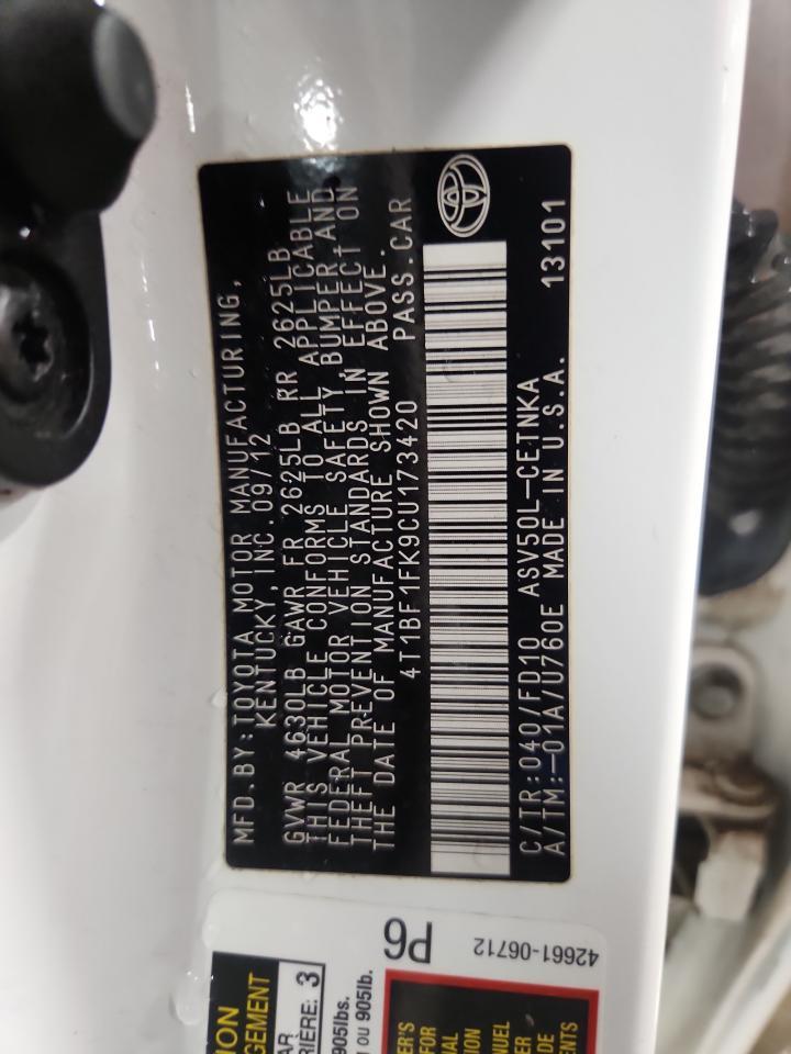 2012 TOYOTA CAMRY